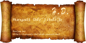 Hunyadi Délibáb névjegykártya